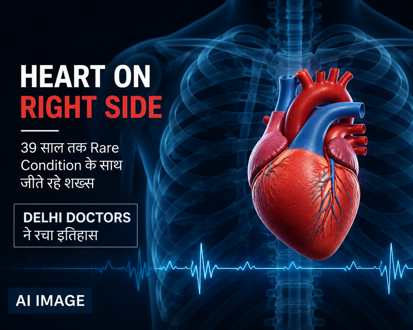 Heart on Right Side