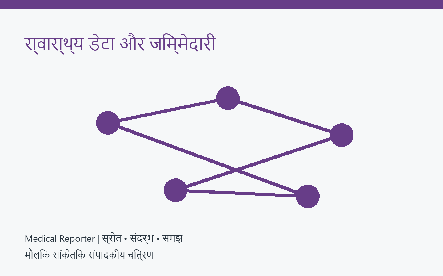 जिम्मेदार AI और स्वास्थ्य डेटा — मौलिक सांकेतिक संपादकीय चित्रण